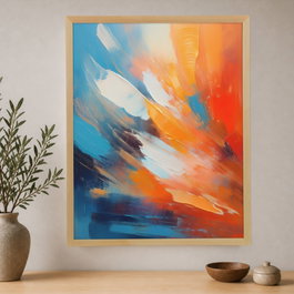 Wallity Pintura Decorativa en Lienzo Enmarcada 45 x 60 cm Multicolor